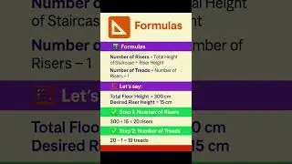 how to #Find Number of #Riser and #Tread in #Staircase | #Shorts #Construction #CivilEngineering
