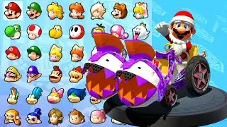 Mario Kart 8 - Santa Mario On Chain Chomp Chariot Pack in Flower Cup |The Best Racing Game