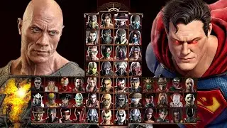 Mortal Kombat 9 - BLACK ADAM ⚡ & SUPERMAN 🥊 - Expert Tag Ladder - Gameplay @(1080p) - 60ᶠᵖˢ ✔
