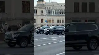 Эмомали Рахмон в Москве на Арбате! #президент  #таджикистан   #9мая #арбат #кортеж #парад