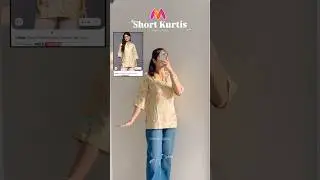 Myntra short kurti for college ✨️ #outfitideas #myntra #myntrahaul #viralshort #trendingshorts