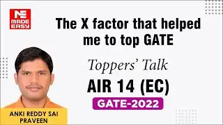 GATE 2022 Topper | Electronics & Comm.| Anki Reddy Sai Praveen | AIR-14 | Toppers' Talk | MADE EASY