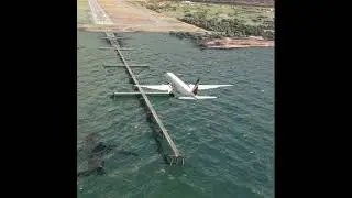 Boeing 777 landing at Entebbe Airport