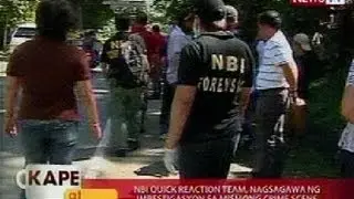 KB: NBI quick reaction team, nagsagawa ng imbestigasyon sa mismong crime scene sa Atinoman