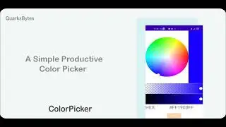 A simple producrtive color picker|| which returns color value in HEX and RGB||for Developers