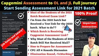 🛑Capgemini Assessment to OL & JL Full Journey Details|Start Sending Exam Link for 2021 - 100% Proof
