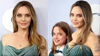 Angelina Jolie debuts new chest tattoo on 2024 Tony Awards red carpet 😲😲🔥