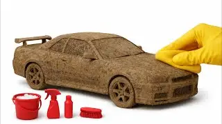 Super Realistic Cleaning of a 1:34 Nissan Skyline GT-R After an Extreme Off-Road Adventure 🥵
