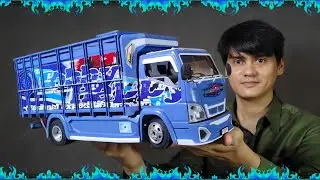 Unboxing Miniatur Truk Oleng Biru
