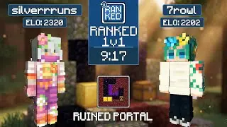 silverrruns vs 7rowl | MCSR Ranked | Ruined Portal Seed