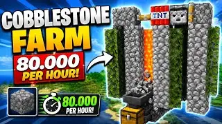 Ферма по добыче 80 000 булыжников в час | Minecraft 1.21+