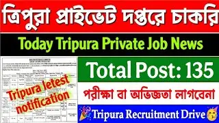 Tripura Private Job Vacancy 2025 | ত্রিপুরা প্রাইভেট দপ্তরে চাকরি | Tripura Job Notification 2025