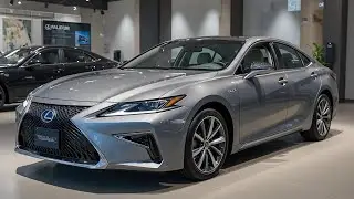 New 2026 Lexus ES500e electric sedan full review in grey color.