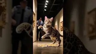 CO&rsquo;s accidentally entered the art museum #ai #cat #funnyvideo #animals #adventure #funny #museum