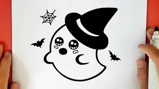 HOW TO DRAW A CUTE HALLOWEEN GHOST