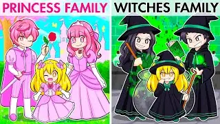 The Squad Gets ADOPTED By PRINCESS vs WITCH Family In Roblox Brookhaven RP!