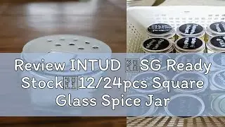 Review INTUD 【SG Ready Stock】12/24pcs Square Glass Spice Jar Set 120ml Pepper Bottle Seasoning Box