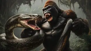 Kingkong FIGHTING VS ANACONDA|| BIG CLASH||#kingkong #anaconda #fight #BIGCLASH