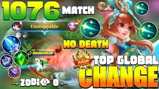 1.076 Match No Death Top Global Change Gameplay 2022 by&rarr;zoD&iexcl;@&copy;&oslash;&larr;| Change Best Build 2022 | MLBB