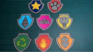 DIY Escudos en cartulina de La Patrulla Canina. Paw Patrol Cardboard Shields