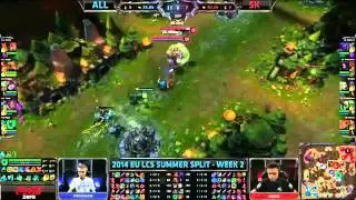 Alliance vs SK Gaming | ALL vs SK | 2014 EU LCS Summer Split W2D2 G1 [HQ]