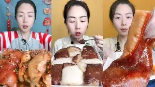 Eating Challenge: Eating pork braised pork belly beef 🍖🍖🍖#cooking #pork #belly #yummy 