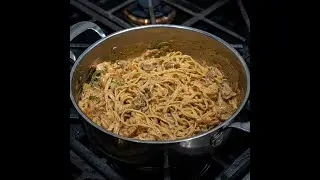 Shrimp & bacon pasta in a rose cream sauce!