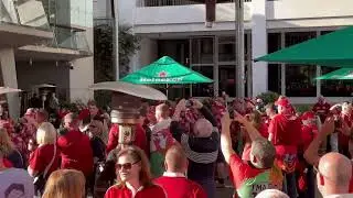 British and Irish Lions fans Sing the Welsh national Anthem | Brisbane | Wallabies Vs Lions