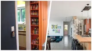 75 Gray Floor Kitchen With Orange Cabinets Design Ideas You'll Love ♡