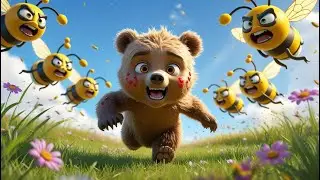 Baby Bear's Sweet Trouble with the Bees 🐻🍯 | Cute Animated Story for Kids