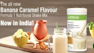 Herbalife Nutrition Formula 1 Nutritional Shake Mix   Banana Caramel Flavour Now in India!!!