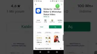 Whatsapp &ccedil;ıkartma yapan uyg. (Sticker.ly) (A&ccedil;ıklama oku)