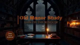 Old Manor Study | Rain Against the Window for Deep Focus (No Music)