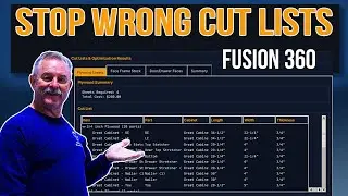 Accurate Cut Lists in Fusion 360 (Cabinet Workflow)