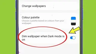 What is Dim Wallpaper When Dark Mode is on Samsung galaxy M04