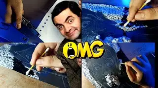 Mr. bean🎨 drawing/by using⚪ hole puncher😱/paper punch artwork/creative Art