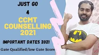 Go 4 CCMT Councelling/GATE qualified/low Gate score/Important Date/Coordinated by MNIT Jaipur