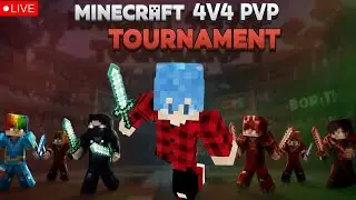 🔥 India&rsquo;s BIGGEST 4v4 PvP Tournament | 100 Players | Minecraft Live!
