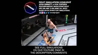 UFC on ABC 5 Emmett vs Topuria Featherweight Fight Simulation Highlight 🇺🇸🇬🇪👊🎮 #shorts