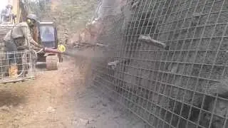 Concreto lanzado con retro en talud