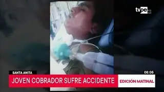 Santa Anita: joven cobrador sufre accidente