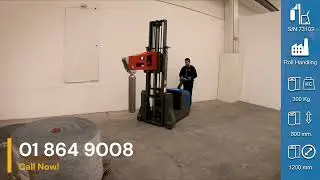 Counterbalance Stacker Equipped with a Pneumatic Mandrel for Reel Turning   One Stop Handling Irl
