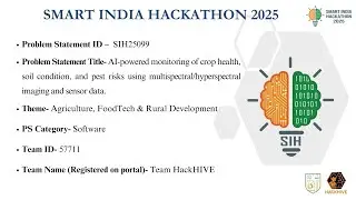 AI Monitoring of Crop, Soil, and Pest using Hyperspectral Image and Sensors | Team HackHIVE | SIH 25