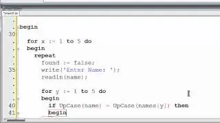 Free Pascal Program Tutorial 23 - Preventing Duplicate Data In Arrays - Lazarus