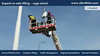 Lifting telecoms antenna with a MEWP & cage winch