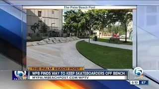 WPB finds way to keep skateboarders off bench