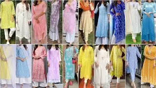 Beautiful Chikankari Kurti Design Ideas For Summer 2023 | Cotton Chikankari Suit Design
