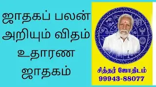 ஜாதகப் பலன் அறியும் விதம் - உதாரண ஜாதகம்  .