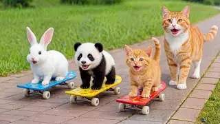 Mama Cat Trims Fur on the Farm and Makes Tiger Hat For Kittens At Home🐾🎩🐯