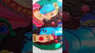 Beautiful 3d painting of Radha Krishna |clay mural art#krishna #shorts#viral